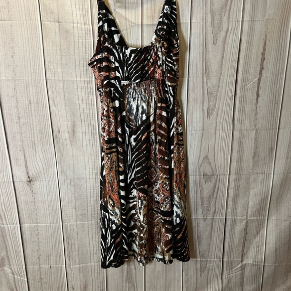 Pennington’s Animal Print Spaghetti Strap Dress Sz X - Picture 3 of 6
